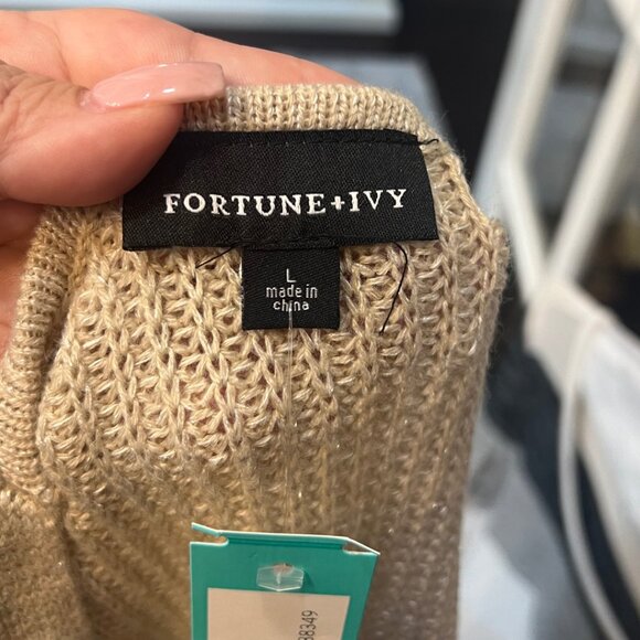 Fortune & Ivy Rahim Color Block Cardigan Sweater L NEW - Picture 7 of 7